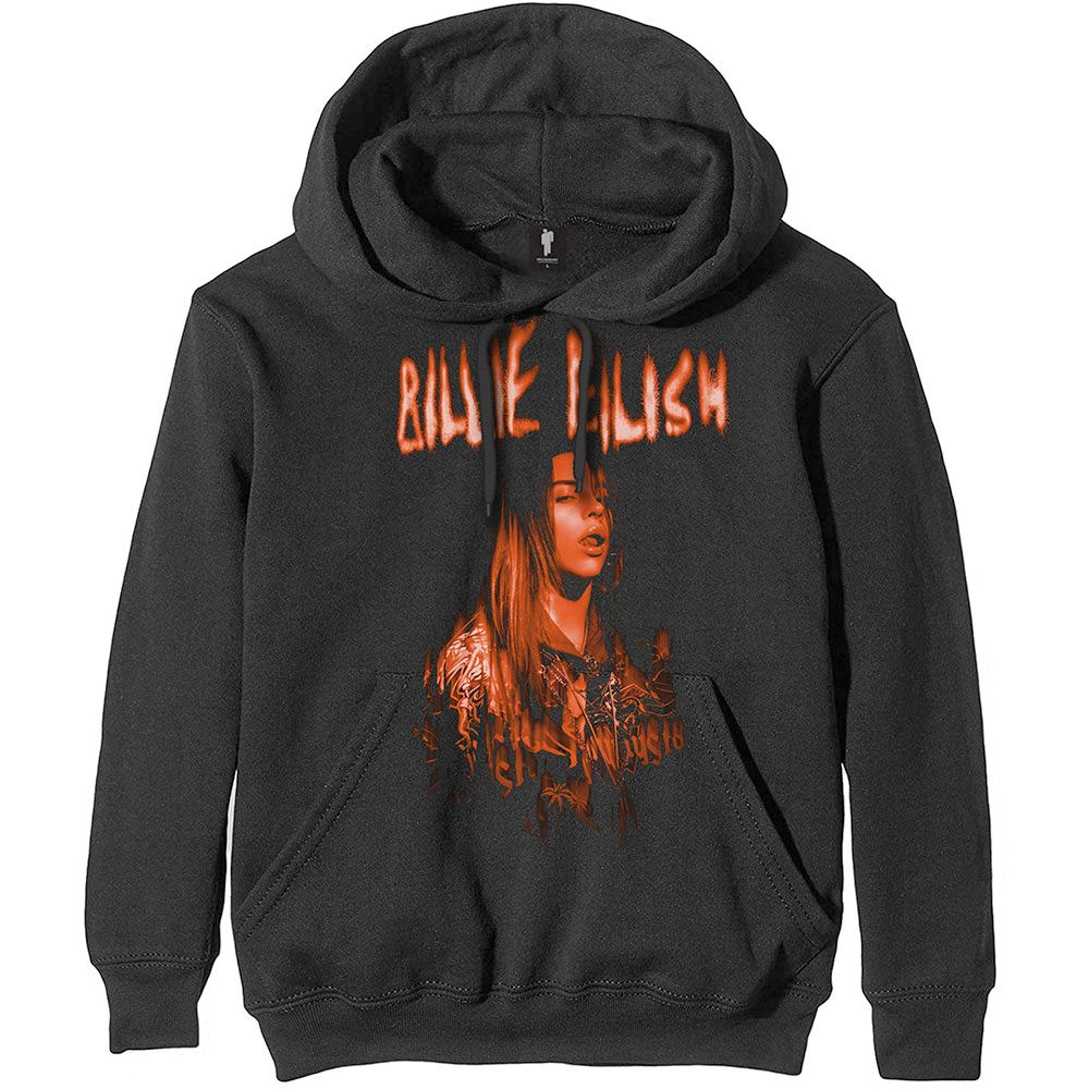 Billie Eilish Spooky Logo Kapuzenpullover hoodie Schwarz Attitud